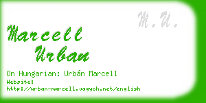 marcell urban business card